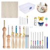 Punch Needle Kit, 35 Pcs Adjustable Punch Needle Tool, Wooden