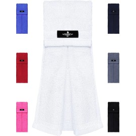 Exxact Sports QB Football Towel with Hook & Loop Fastener - White