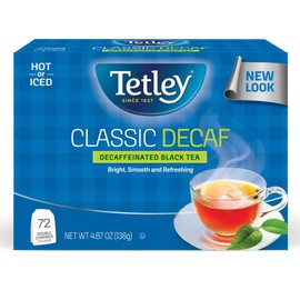 Tetley, Decaffeinated Classic Black Tea Bags, 72 Count