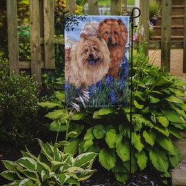 Caroline's Treasures PPP3073GF Chow Chow Meadow Garden Flag Mailbox Flag Decorative Yard Flag Banner Outside Patio Artwork Yard Flower Beds, Garden Size, Multicolor
