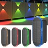 Ellasay Solar Fence Lights, 4-Pack Fence Lights Solar Powered 8