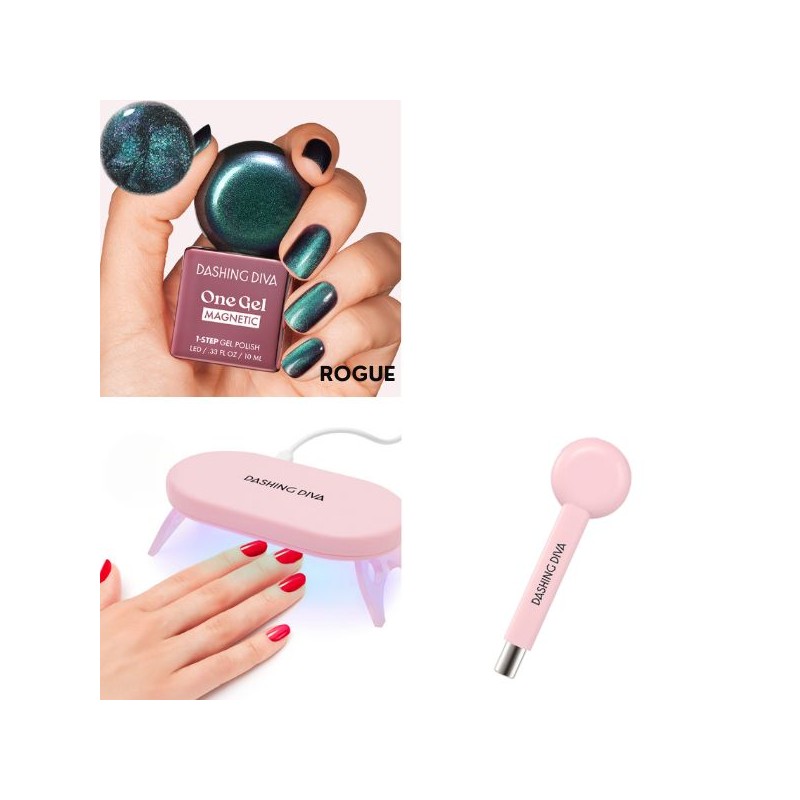 DASHING DIVA One Gel Color/Magnetic/LED Lamp Set, One gel Color:ATTENTION
