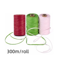 Raffia Ribbon, Raffia Paper Ribbon, for Gift Wrapping, Bouquets and DIY Crafts (Green)