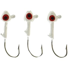 Arkie Lures MSHP-14-1-100 Saltwater Jig Heads- #1 White- 1/4 oz- 100 Pack