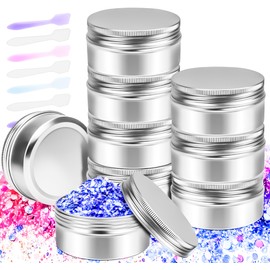 MotBach 6 Pack 6oz Tin Jars, 180ml Metal Tin cans, 6ounce Aluminum tin can jar Containers with Screw Lid for Lotion Bars, Spices, Salve, Balms, Beard Balm, Sample, Toiletries, Creams, Makeup Cosmetic