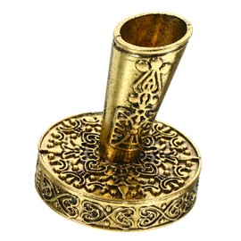 Gadpiparty 1Pcs Vintage Metal Pen Holder for Office Desk Elegant Decorative Pen Stand Single Pen Holder for Fountain Pens Brushes Writing Supplies for Home Study