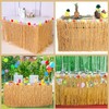 douyif Hawaii Table Skirts Carnival Table Skirt Autumn Decor Table