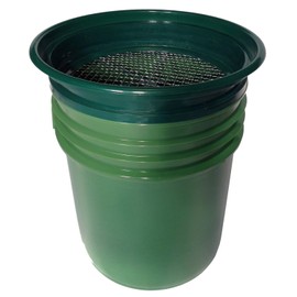 Gold Classifier for Five Gallon Bucket Plus Bonus Gold pan; Stackable sifting pan Sieve; Gold Sluice Box mesh Strainer; Shark Tooth Sifter (Green Color, 1/8 inch mesh, 64 Holes per sq inch)