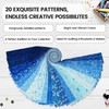 Craftido-18 Options-100% Cotton Jelly Roll Fabric Precut Strips for Quilting,