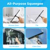 Quntis 10-Inch Matte Black Shower Squeegee for Glass Doors –