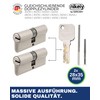 GERCAR Pro Profile Cylinder, 28/34 mm, Solid Locking Cylinder, Keyed