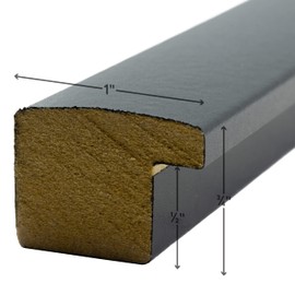 Craig Frames Contemporary, 17x21 Picture Frame, Gallery Black