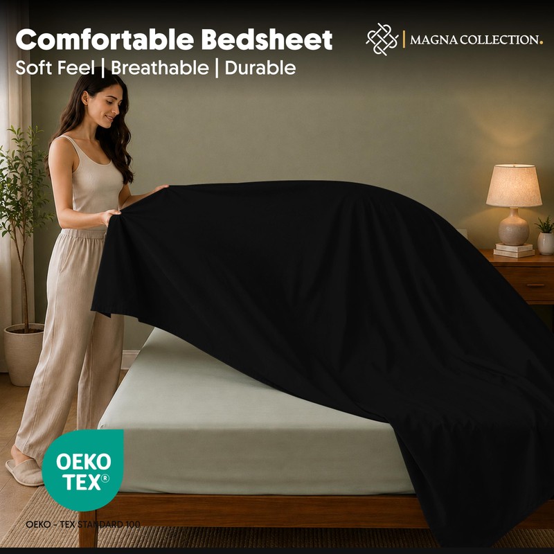 MAGNA COLLECTION Single Flat Bed Sheet 254 x 178 cm