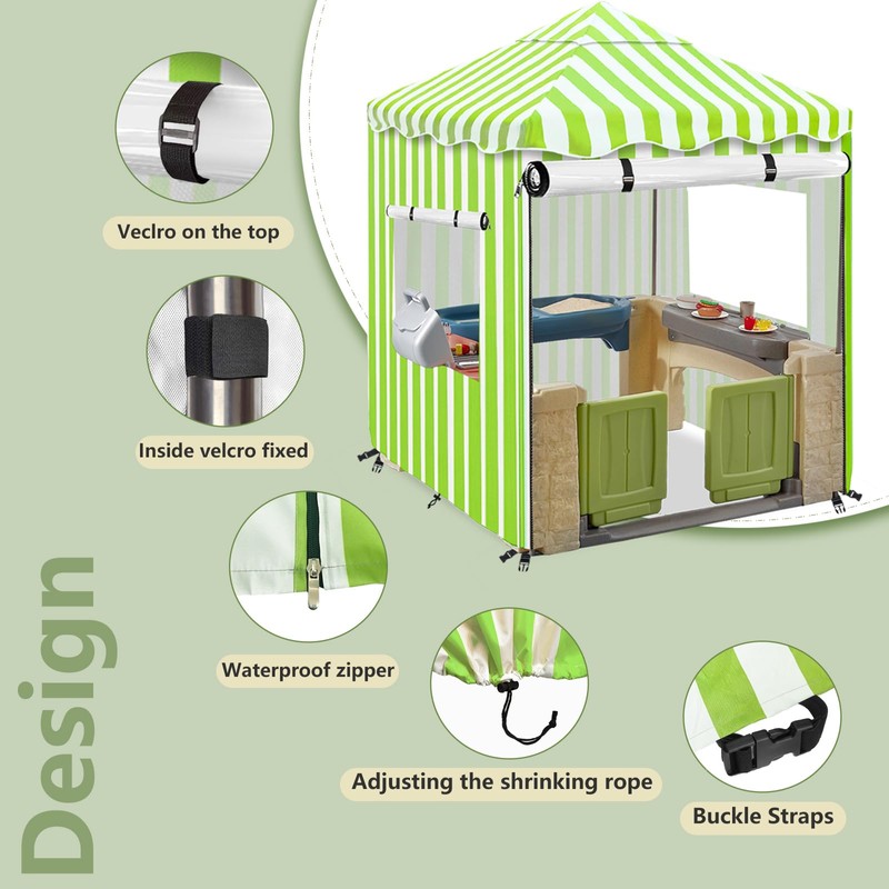 Playhouse Cover,600D Heavy Duty Outdoor Waterproof Play House Covers,47.5" W