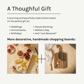 Hand Carved Mandala Chopping Board – Sustainable Mango Wood with Intricate Design – Perfect for Kitchen – 14 x 8 Inches – Ideal for Everyday and Special Occasions – Handmade by Indian Artisans