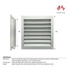 Byson 8"x 8" Aluminum Gable Vent - Anodized Aluminum Louvered