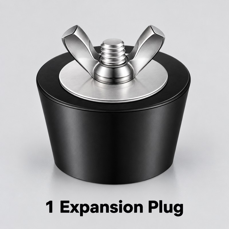 4 Pack 45mm Rubber Pool Winterizing Expansion Plugs with Stainless