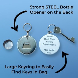 Gift Insanity TENNIS BALL - STRESSED BLESSED AND TENNIS OBSESSED SHORT CHAIN KEYRING BOTTLE OPENER