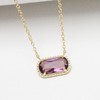 AYWFCBF Birthstone Necklace for Women, 14k Gold Plated Cubic Zirconia