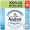 Andrex Classic Clean Washlets Moist Toilet Tissue Quad, 4 x