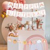 Fangleland Bohemian Rainbow Happy Birthday Banner for Girls, Bohemian Party