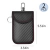 RFID Signal Blocking Faraday Pouch for Car Keys, 2 Pack
