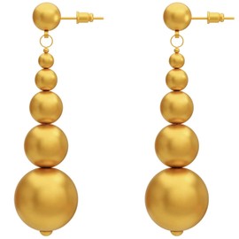 18K Gold Dangle Earrings for Women - 925 Sterling Silver Posts Hypoallergenic Orb Drop Earring Jewelry Gifts for Birthday Anniversary