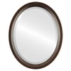 OVALCREST Oval Wooden Beveled Wall Mirror for Home Decor, Bathroom,