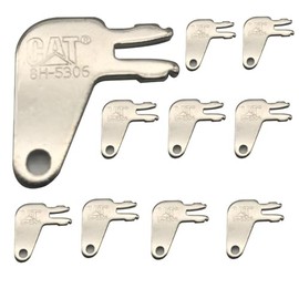 10 Ignition Keys, 8H-5306 8398 Master Disconnect Key Replacement Car Assessories Parts for Caterpillar, Perfect for Old Ignition