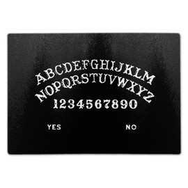 ShopQuality4U Premium Medium Glass Cutting Board Cheese Board Board Ouija Board Goth Emo Metal Design Kitchen Worktop Saver Protector