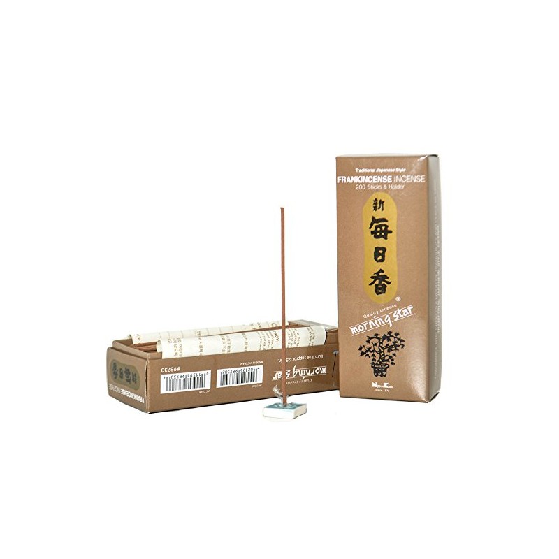 Morning Star Japanese Incense Sticks 200 Sticks & Holder (Frankincense)