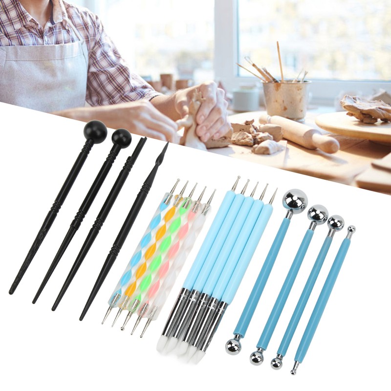 18 Pcs Clay Tools DIY Handicraft Multipurpose Pottery Clay Sculpting