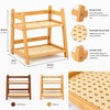 2-Tier Bamboo Countertop Organizer for Kitchen and Bathroom Storage –