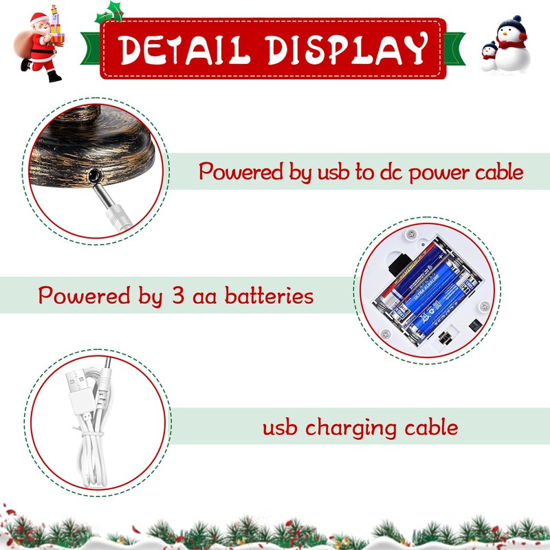 Christmas Snow Globe Lantern with Music (Snow Lantern B)