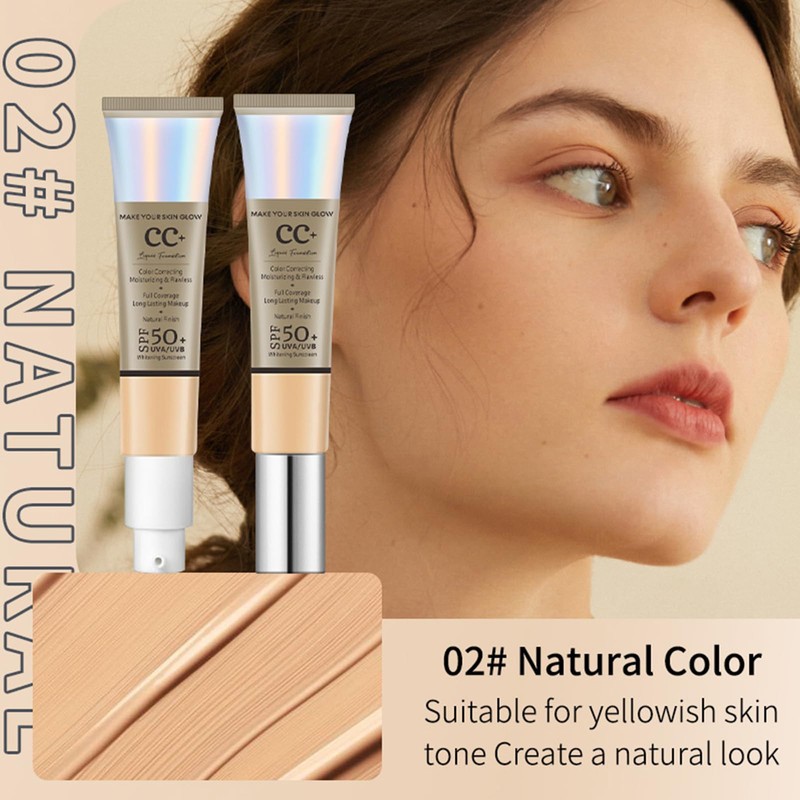 2PC Whitening CC Liquid Foundation, Body Coverage Perfector, for Colour