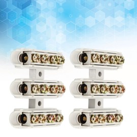 Splice Wire Connector, 2Pcs1000V 100A Fireproof Housing High Power Compact Inline Wire Terminal Block Low Resistance 3 Way Screw Type Wire Electric Connector for Ceiling Light Wiring, Switch Wiring