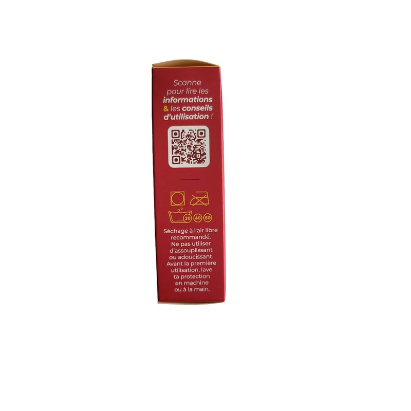 La Week'Up® Washable Sanitary Napkin Black 100% French Night