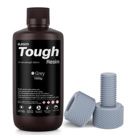ELEGOO Tough Resin, 3D Printer Resin with High Impact Resistance and High Toughness, High Precision 3D Printing Resin for High Performance Printing, 3D Resin for DLP LCD 3D Printers, Grey 1000g