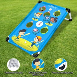 Bean Bag Toss Game Cornhole Set for Kids Outdoor Toys for Age 3-12 Boys&Girls,8 Cornhole Bean Bags and Carrying Case,Indoor Outdoor Games,Camping Travel Accessory