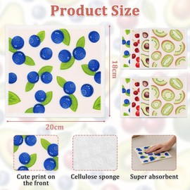 8 Pcs Swedish Dishcloth,Reusable Dish Clothes for Washing Up Kitchen