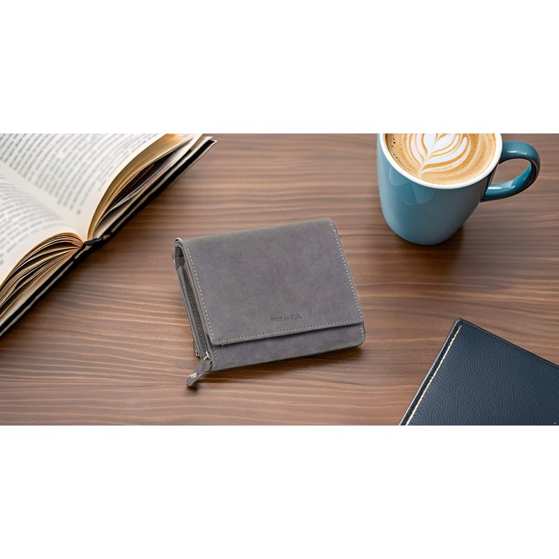 Women's Genuine Leather Wallet with 1 Note Compartment, Double Coin