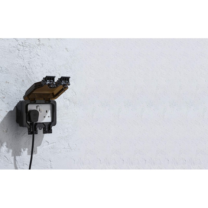 Smart WiFi Waterproof Outdoor Double Socket - Certified Works with