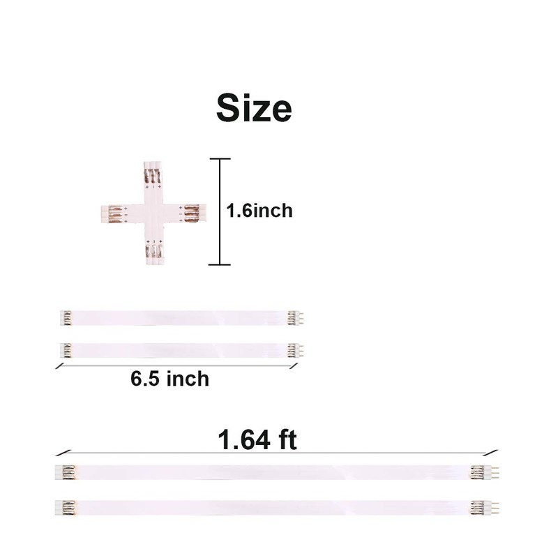 Accessories for WOBANE Cabinet Light Kit, 3 Pin Extention Connecter,