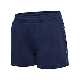 hummel hmlSTALTIC Women's Cotton Shorts, Navy/Paisley Purple