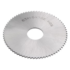 uxcell Circular Saw Blade, 63mm (2-1/2") Dia 1.5mm Thick 72 Tooth, 6542 High Speed Steel (HSS) Milling Cutter with 16mm Arbor for Wood PVC Aluminum Cutting