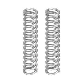 QUARKZMAN Pack of 2 Compression Springs, Stainless Steel Coil Springs, 1 mm Wire Dia. x 6 mm Outer Dia. x 30 mm Length Extension Spring Ballpoint Pen Compression Springs for Workshop, Home Repairs,