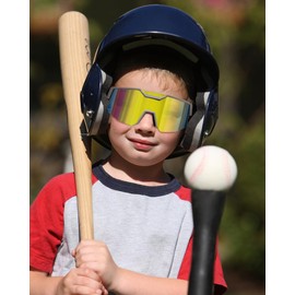 FEISEDY Kids Sunglasses Polarized Youth Baseball Sunglasses Sports Cycling Glasses UV400 for Boys Girls Age 8-14 B0093