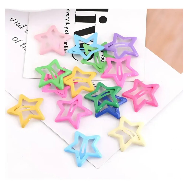 Prendedor Horquilla Para Niñas Con Forma De Estrella 30 Pzs