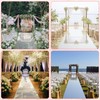 LIKEYO Silver Mirrored Floor Wedding Aisle Runner Aisle Runner for