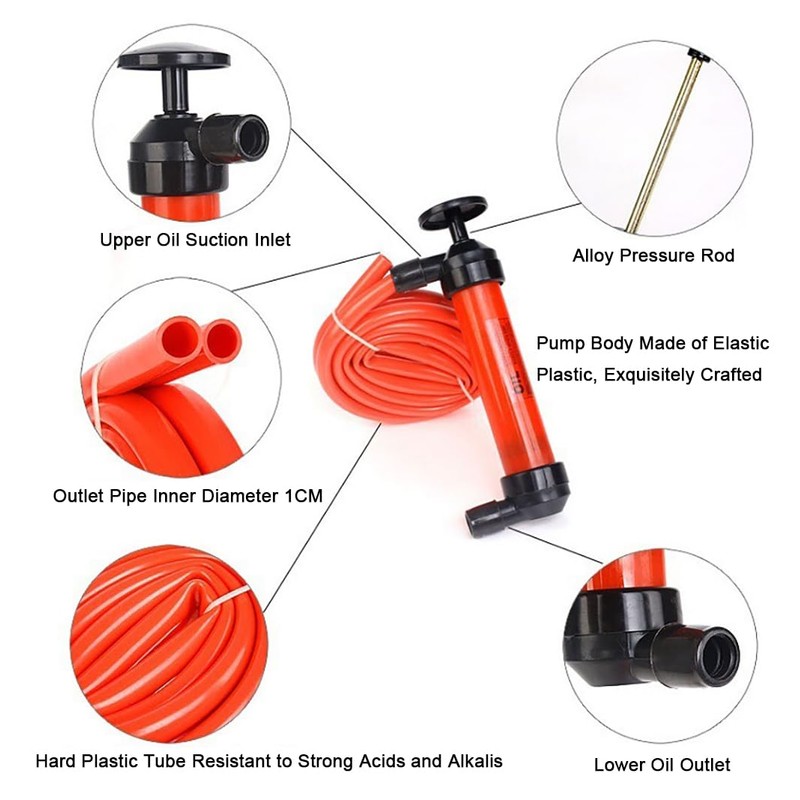 Takelablaze Siphon Pump Multi-Use Siphon Fuel Transfer Pump Kit Portable
